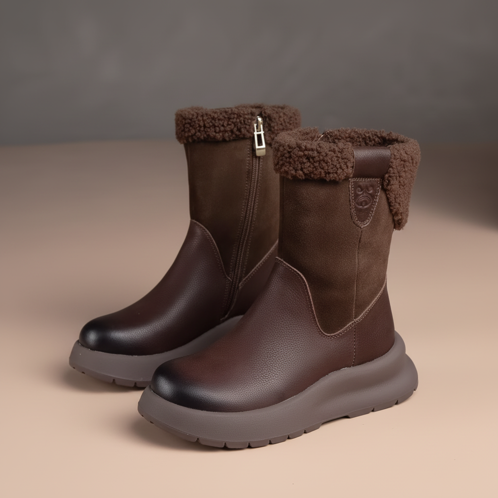 Bottines marron vue trois-quarts