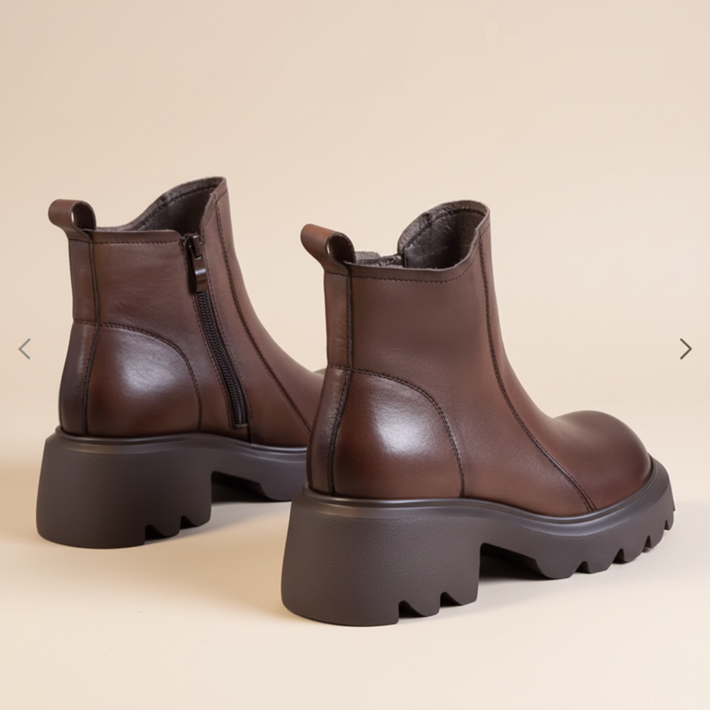 Bottines marron vue trois-quarts