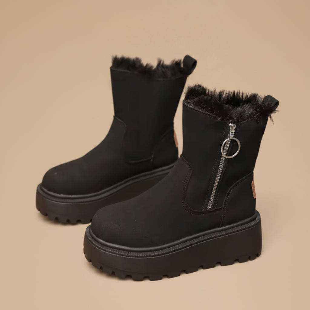 Bottines noires angle latéral