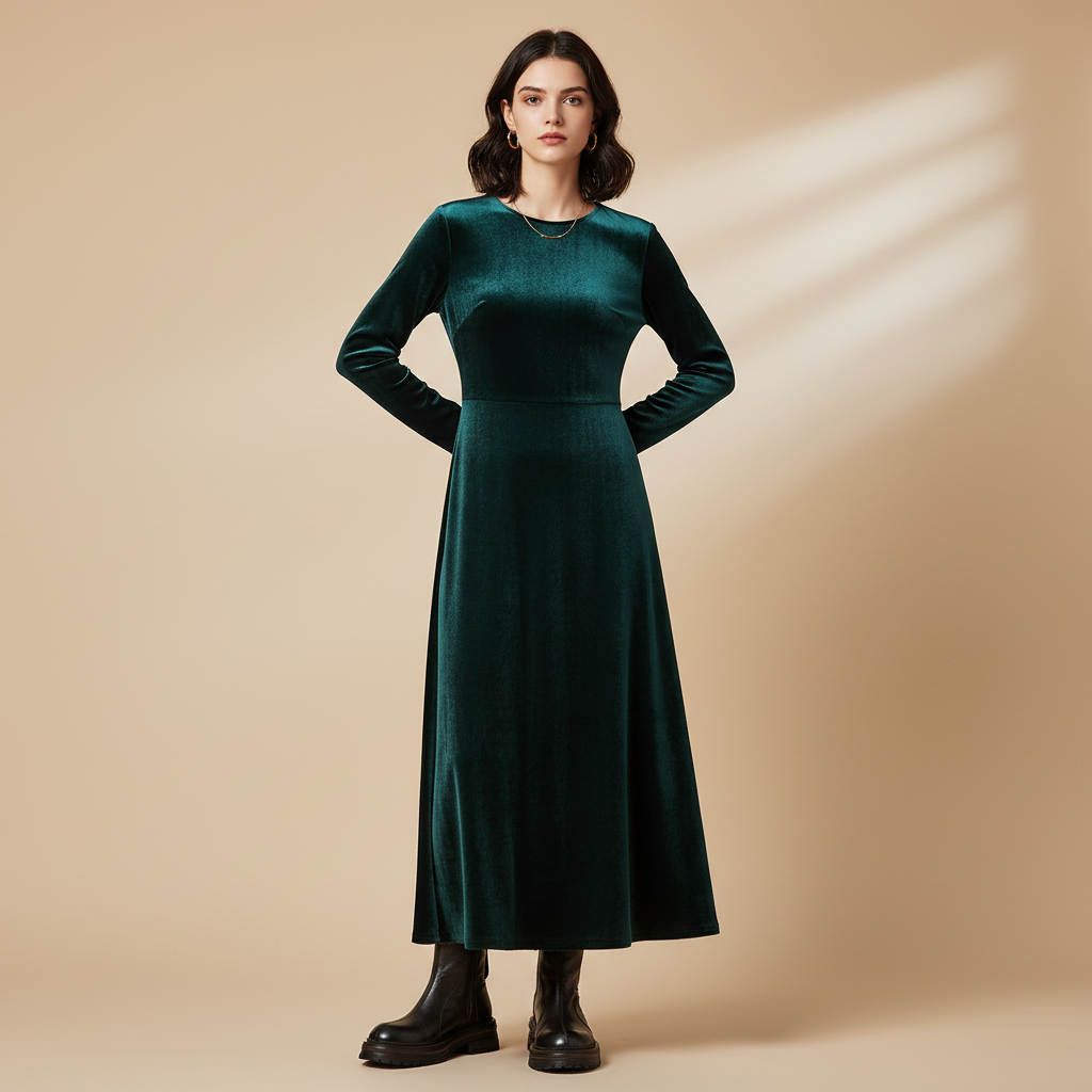 Bottines noires - femme debout