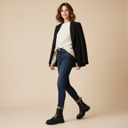 Bottines noires - femme en mouvement