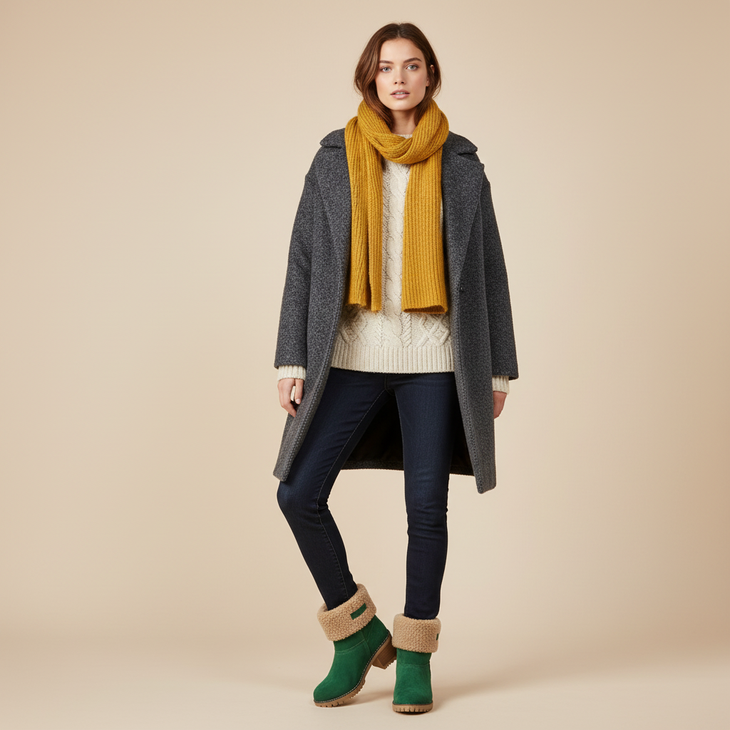 Bottines vertes - Look 2