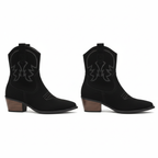 Bottines western noires profil