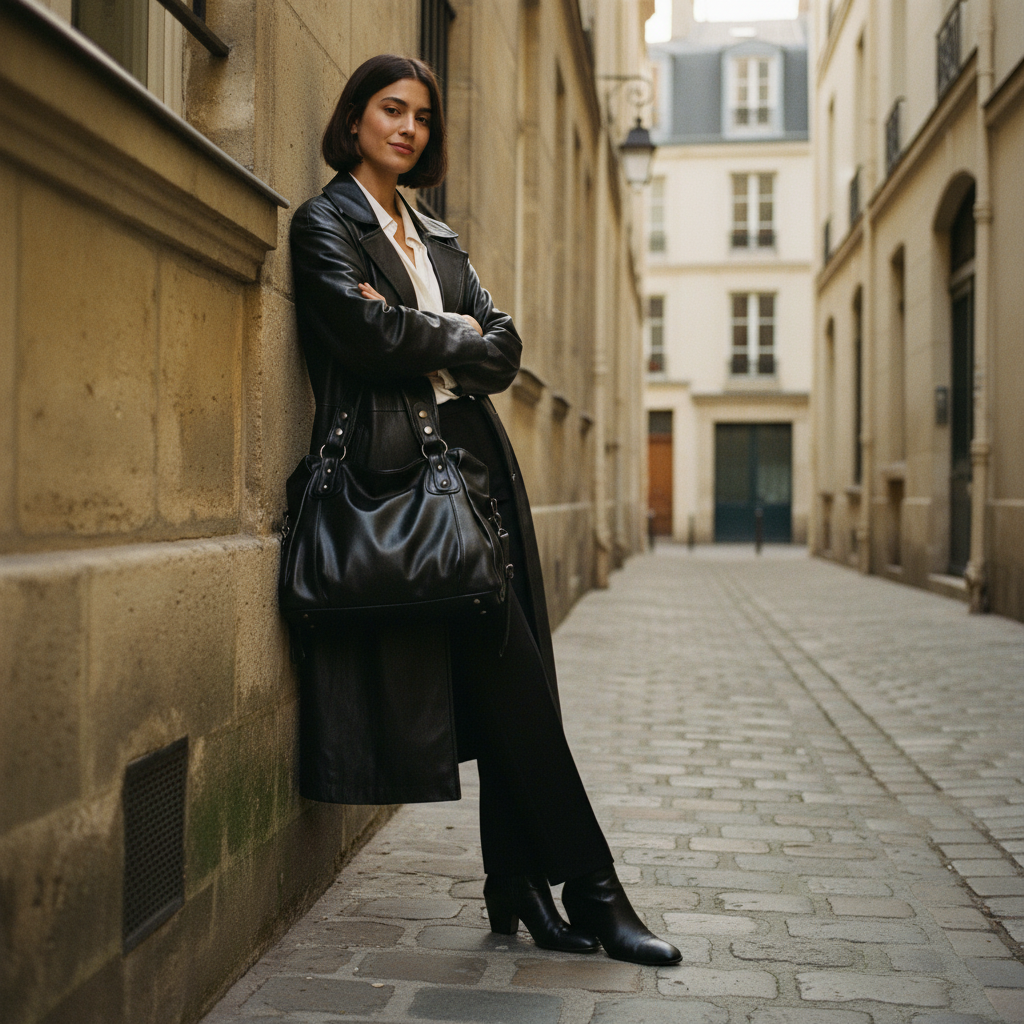 Brune 2 — Ruelle, sac noir hobo