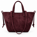 Cabas bordeaux sur fond blanc