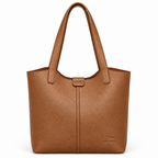 Cabas camel sur fond blanc