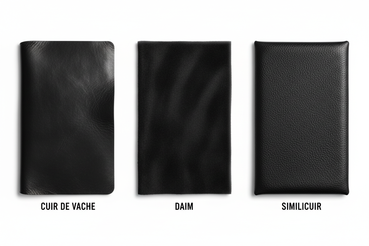 Cuir, Daim, Similicuir