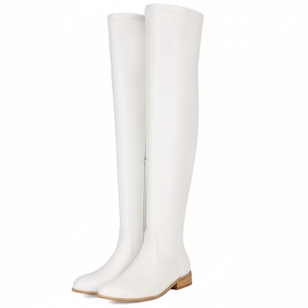 Cuissardes blanches angle 3/4