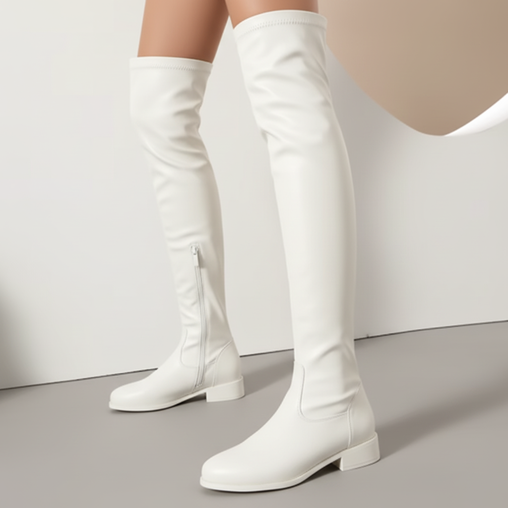 Cuissardes blanches portées