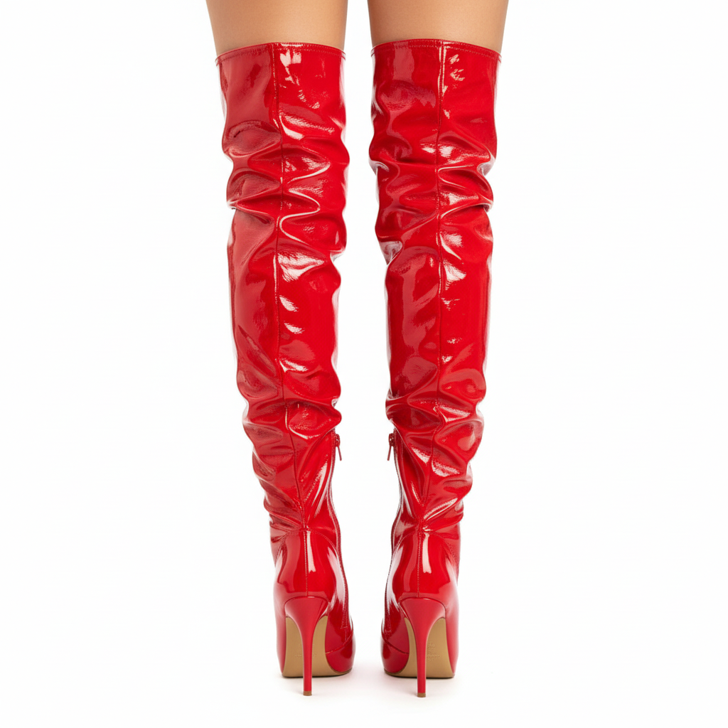 Cuissardes rouges vue arrière