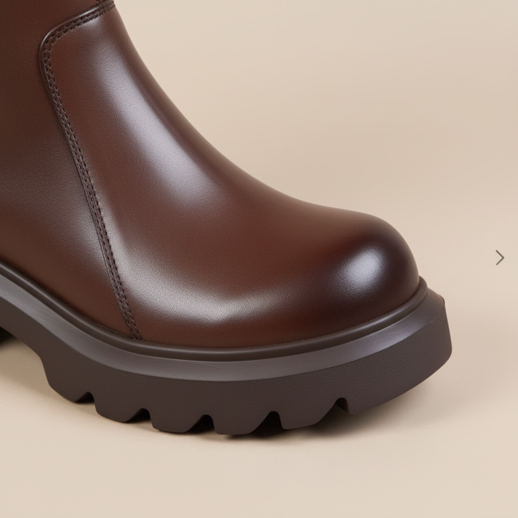 Détail du cuir et de la semelle