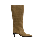 Bottes hautes en daim à talon pointu – ÉLARIA