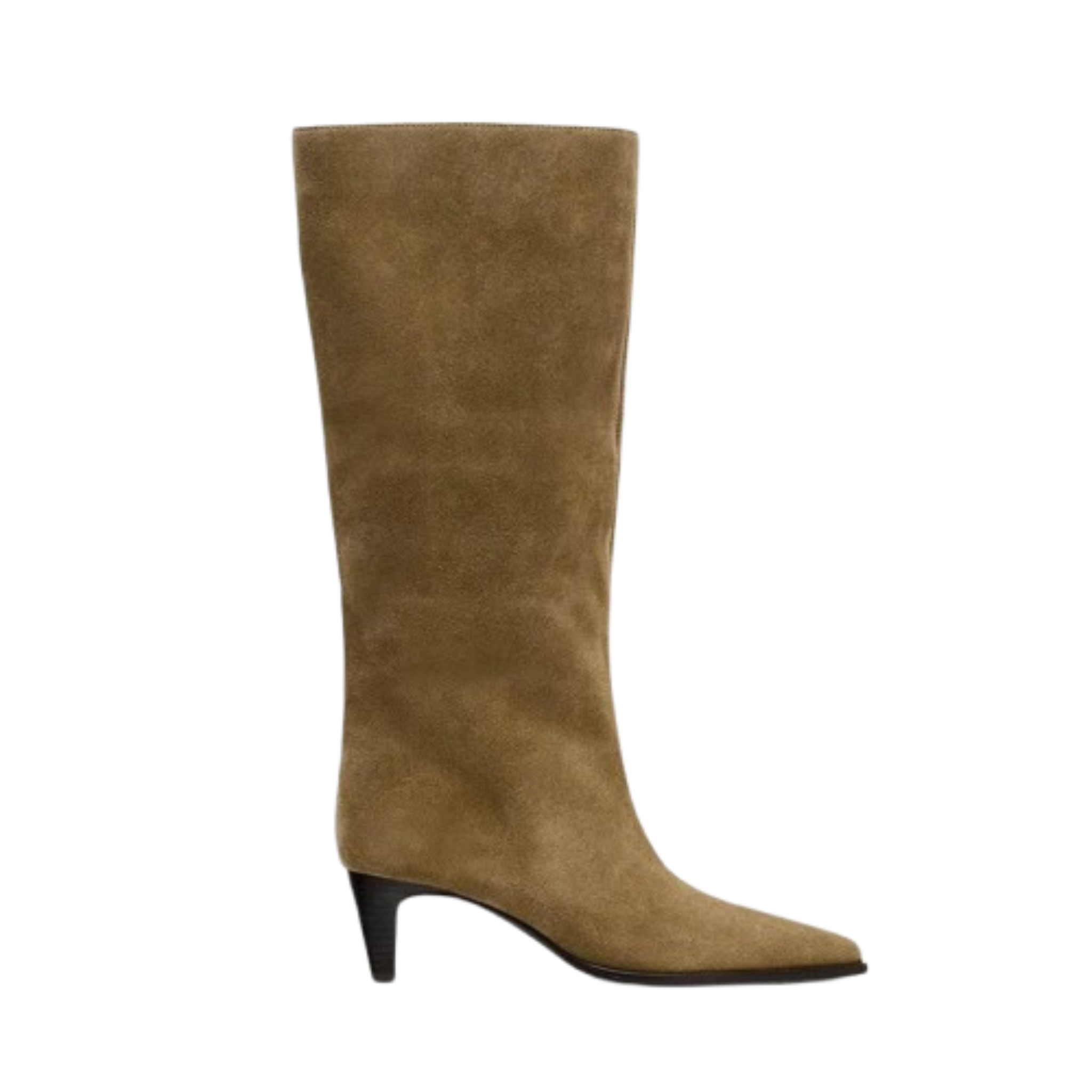 Bottes hautes en daim à talon pointu – ÉLARIA