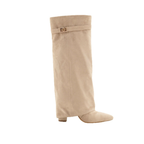 Bottes hautes en daim à talon – ÉLÉNORA