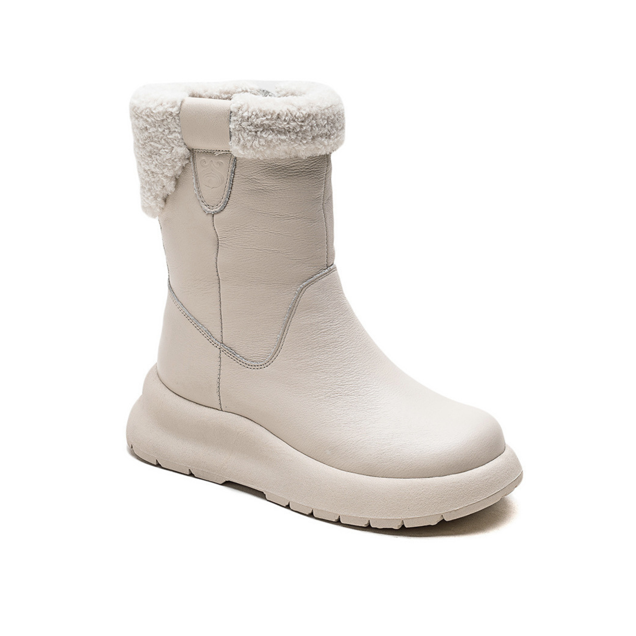 Bottines fourrées en cuir semelle crantée – ISALYN