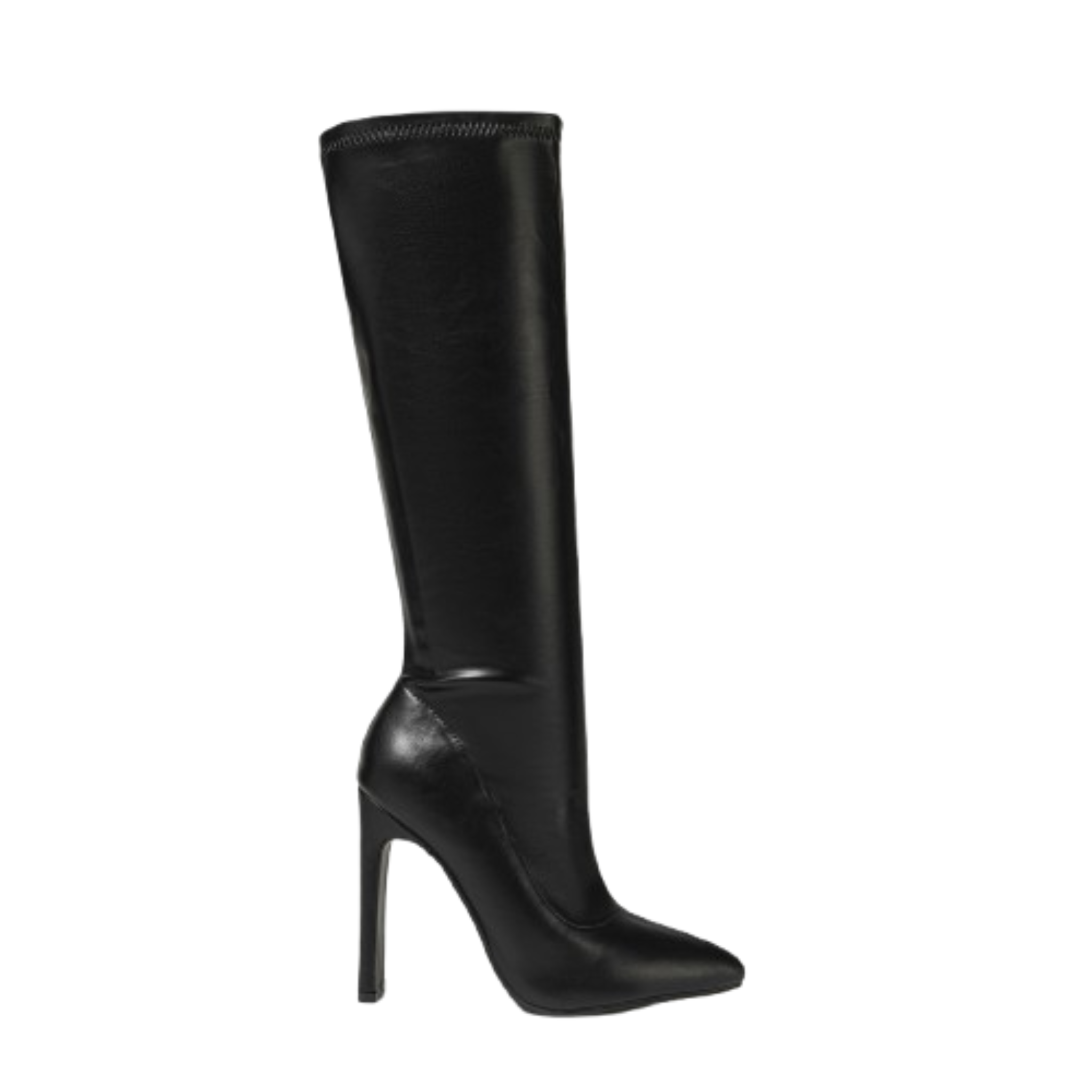 Bottes hautes en similicuir à talon bout pointu – ELIANA