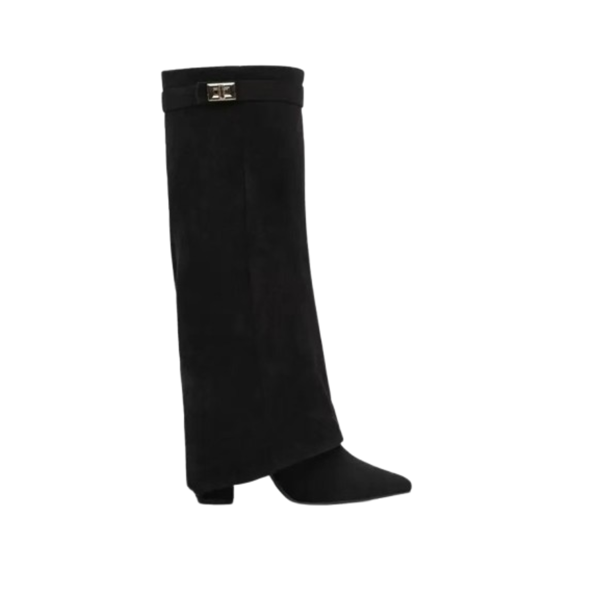 Bottes hautes en daim à talon – ÉLÉNORA