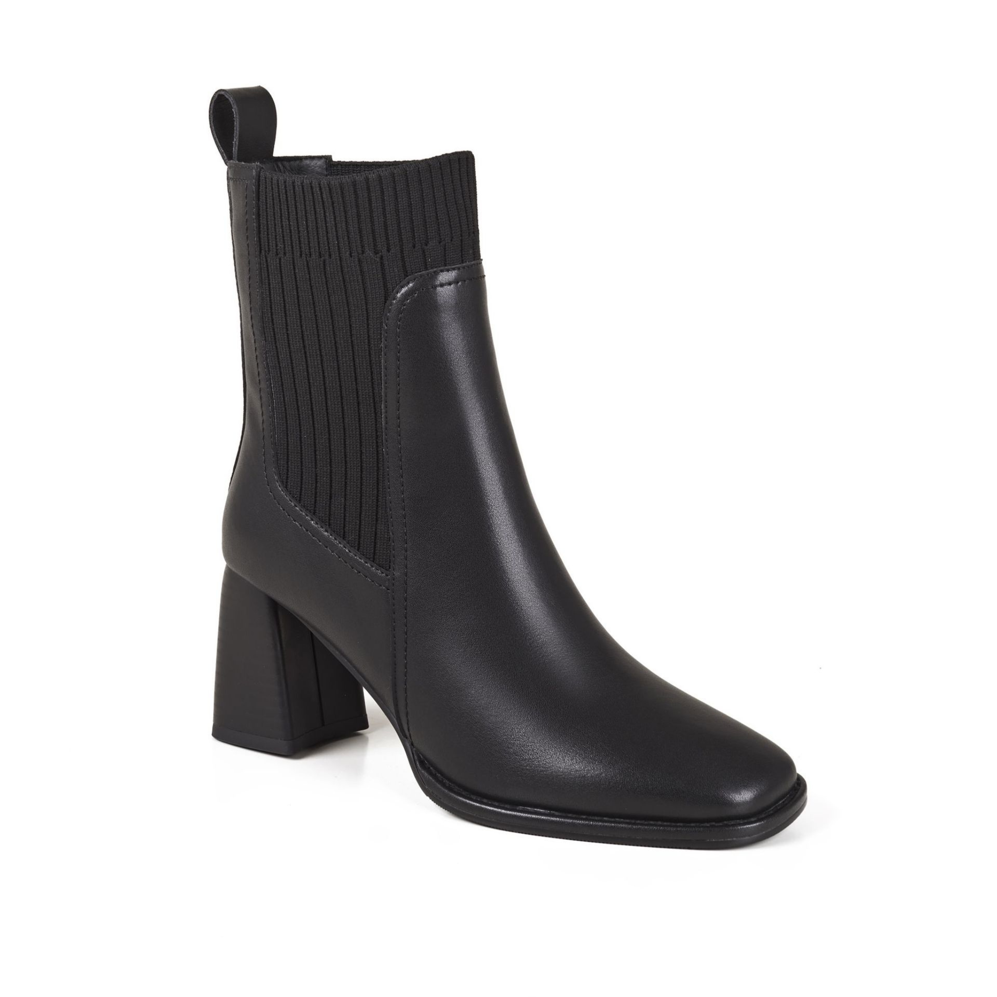 Bottines en similicuir à talon haut bout pointu – VALÉNA