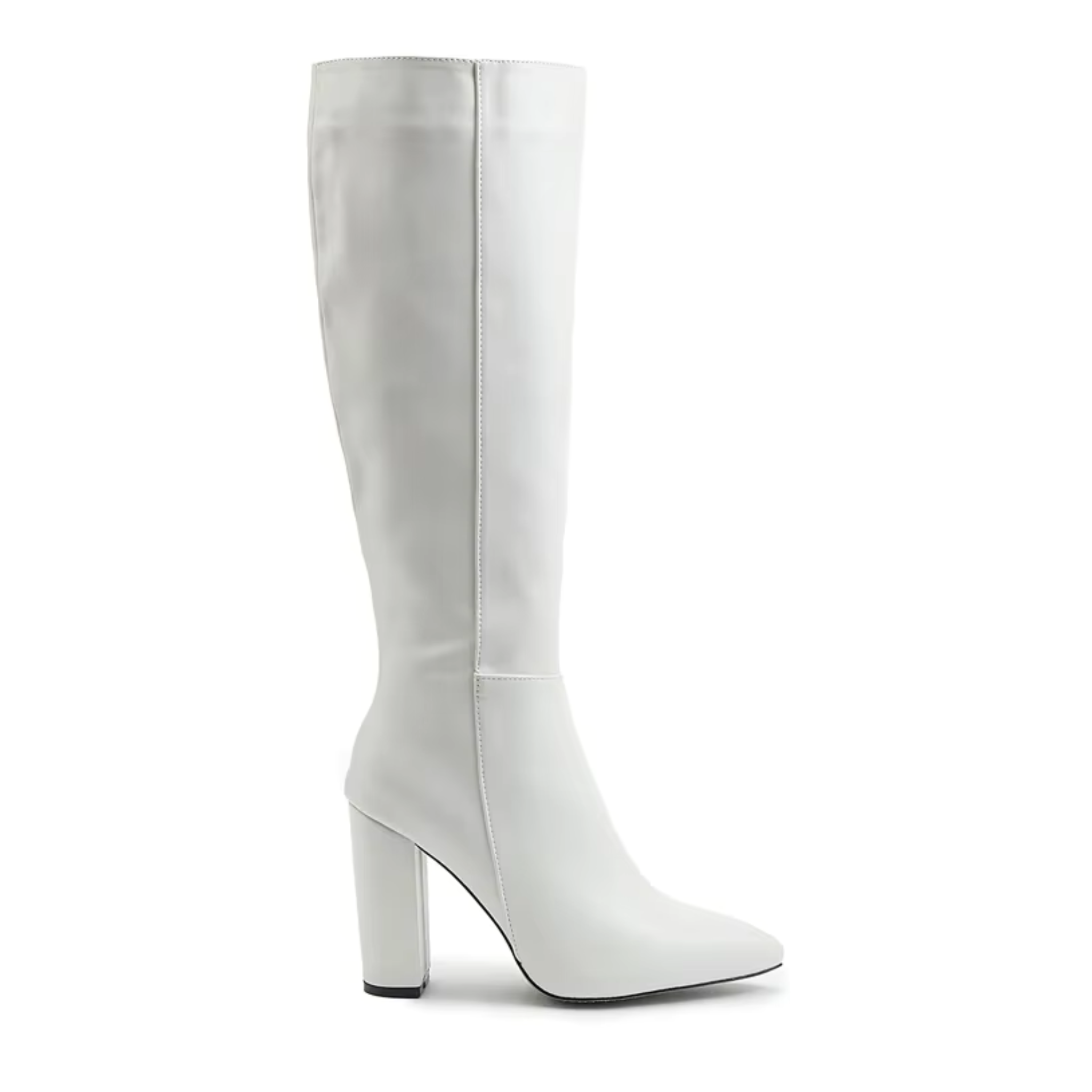 Bottes hautes en similicuir à talon bout pointu – MALYRA