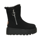 Bottines fourrées en similicuir talon carré semelle épaisse – ALMÉRIA