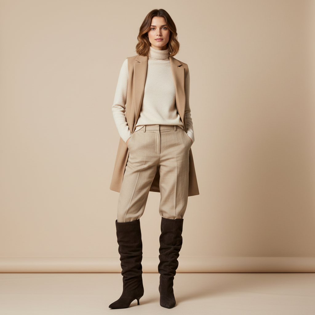 Femme élégante debout - portrait complet