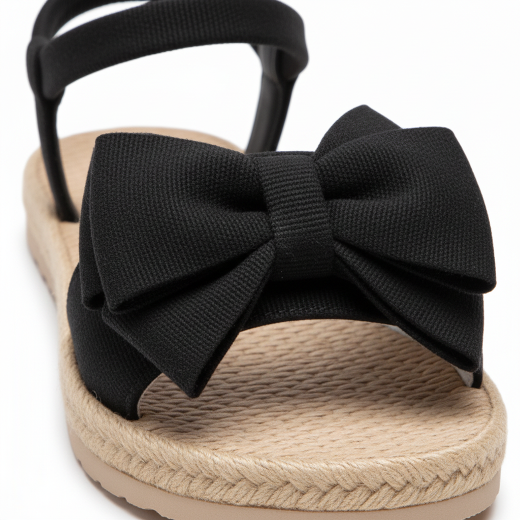 Sandales femme Plates Légères avec Nœud Papillon - FLEUR