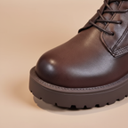 Gros plan cuir marron