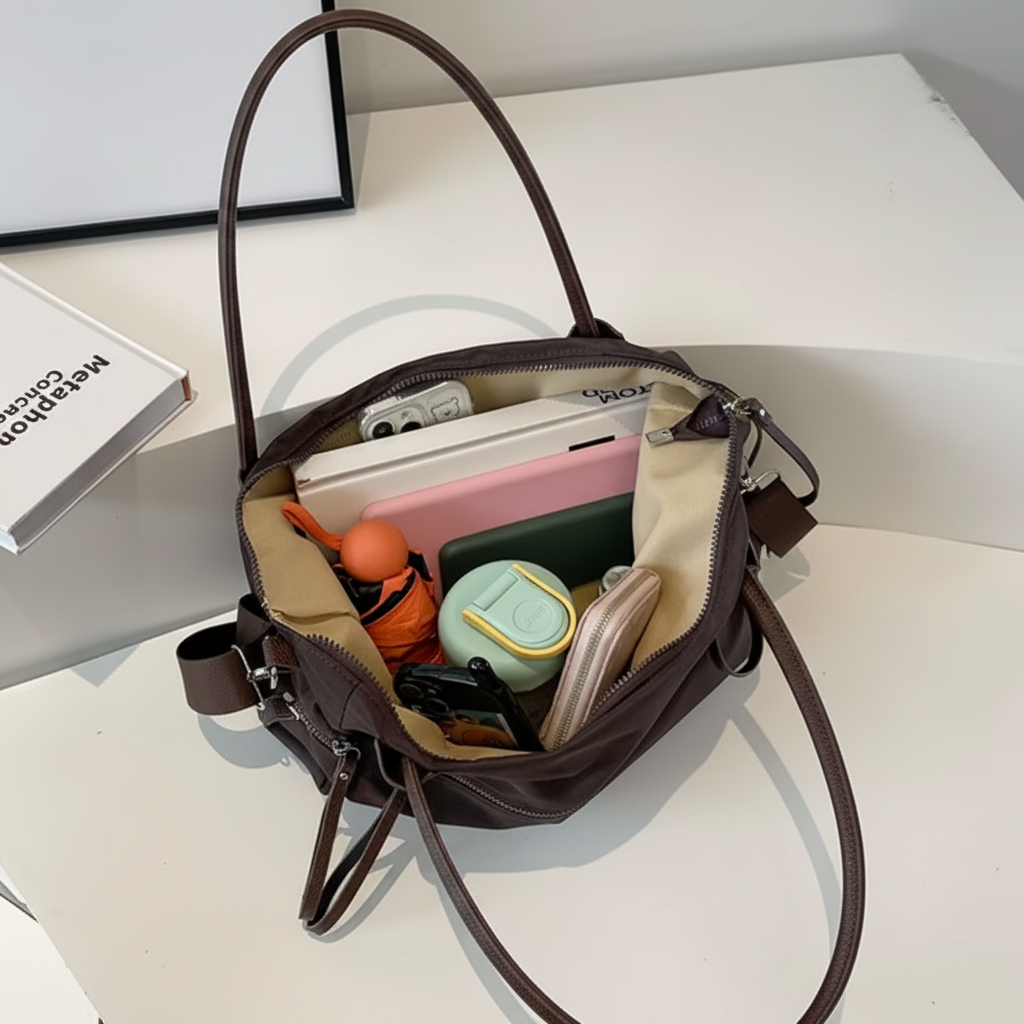 Intérieur sac chocolat - sans texte fond gris clair