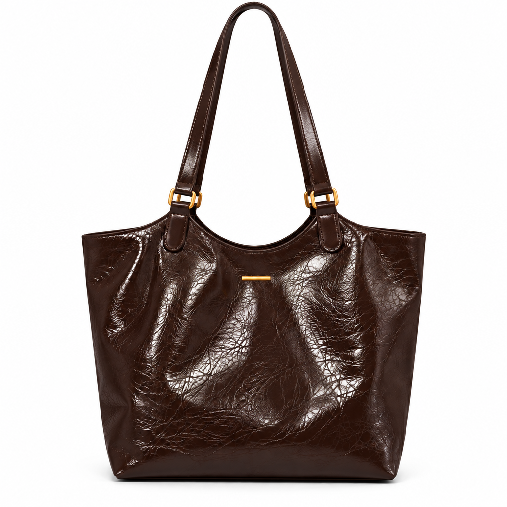 Même sac marron sur fond blanc net
