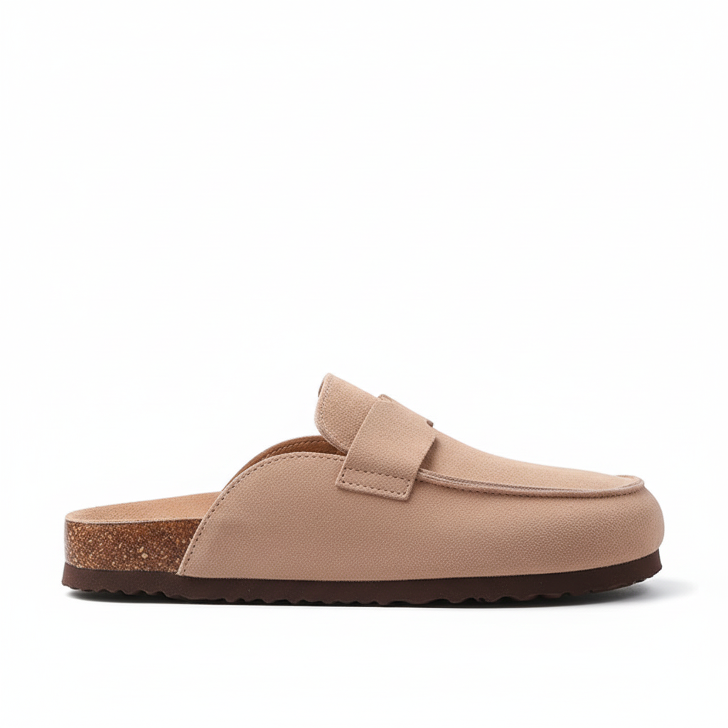 Mules beige profil