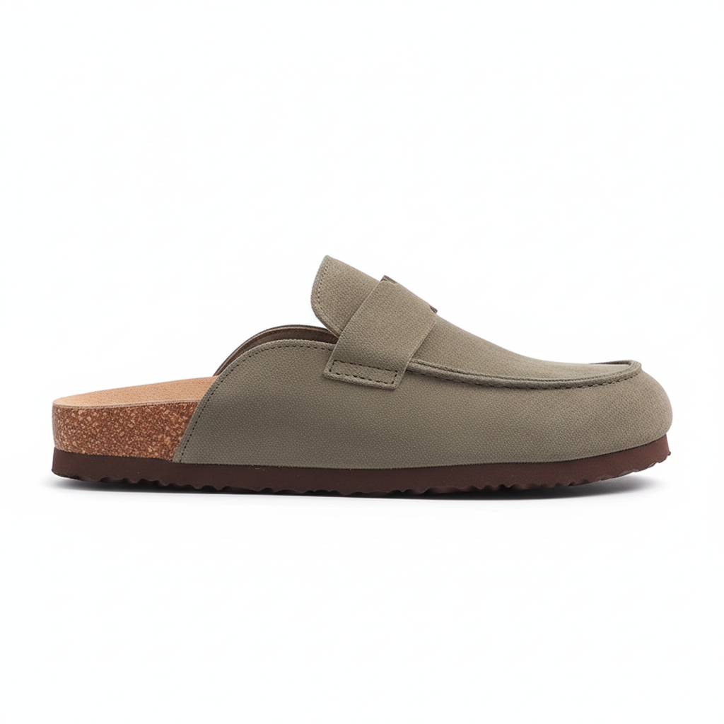 Mules gris profil