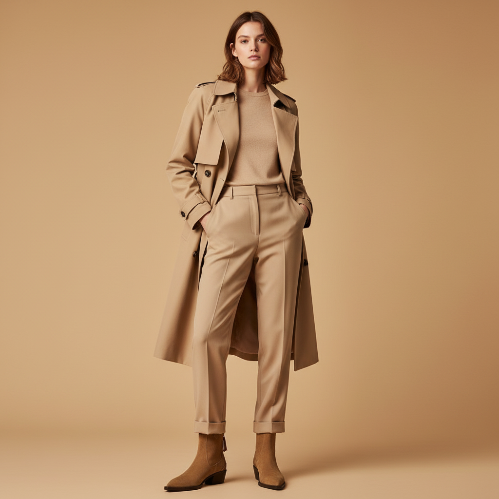 Photo 1 - Camel avec trench beige
