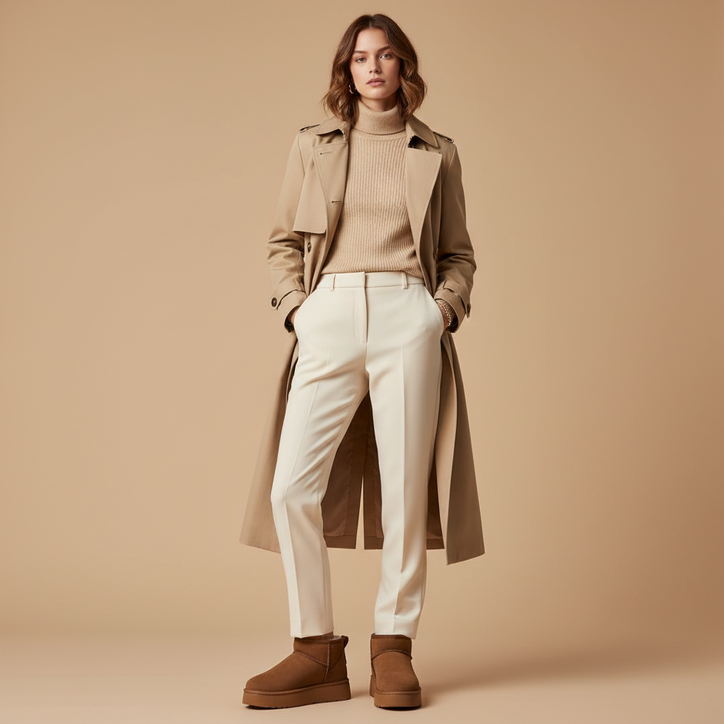 Photo 1 - Camel avec trench beige