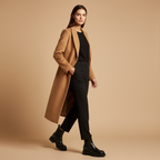 Photo 10 - Noir avec manteau camel