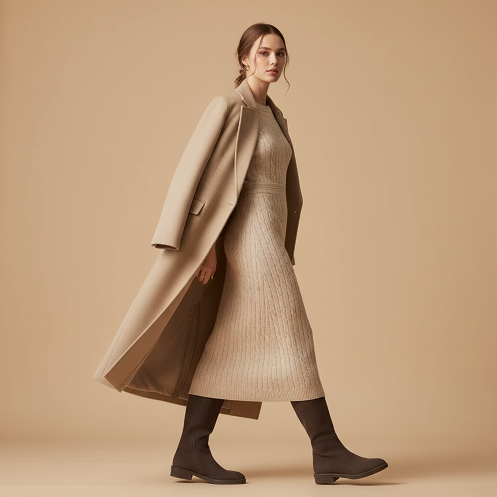 Photo 12 - Taupe avec robe et manteau