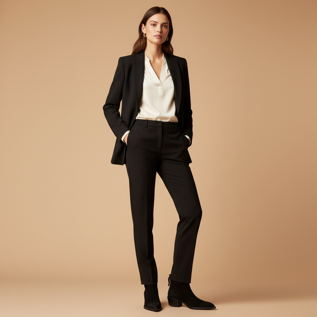 Photo 3 - Noir avec blazer et blouse