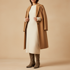 Photo 3 - Taupe avec robe et manteau camel