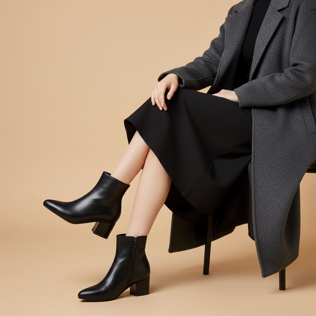 Photo 4 - Avec manteau gris