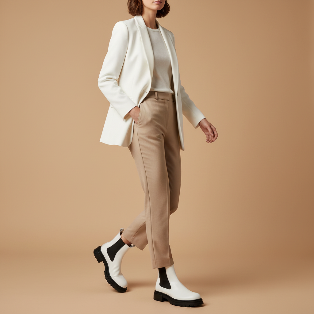 Photo 5 - Blanc avec blazer blanc