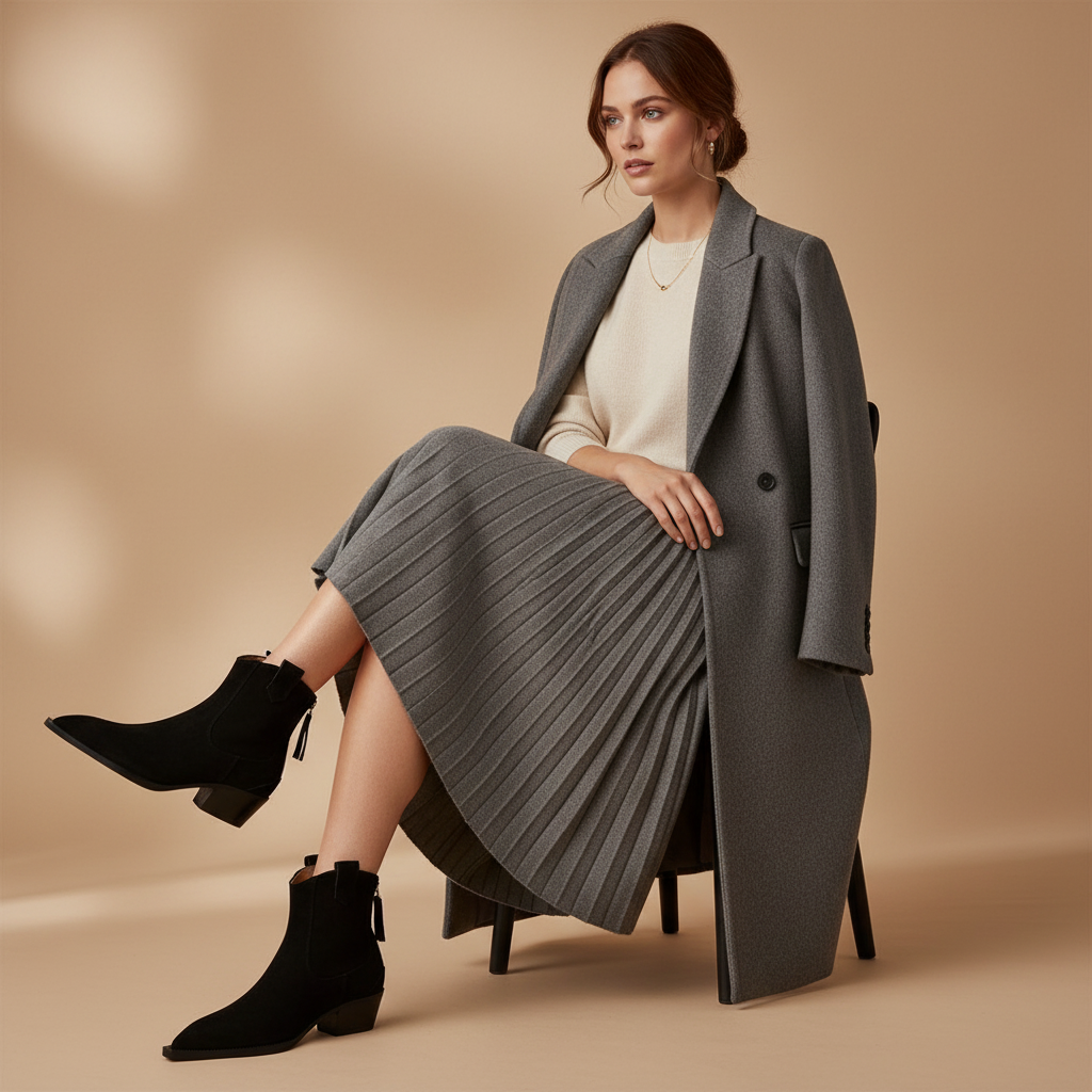 Photo 5 - Noir avec manteau gris