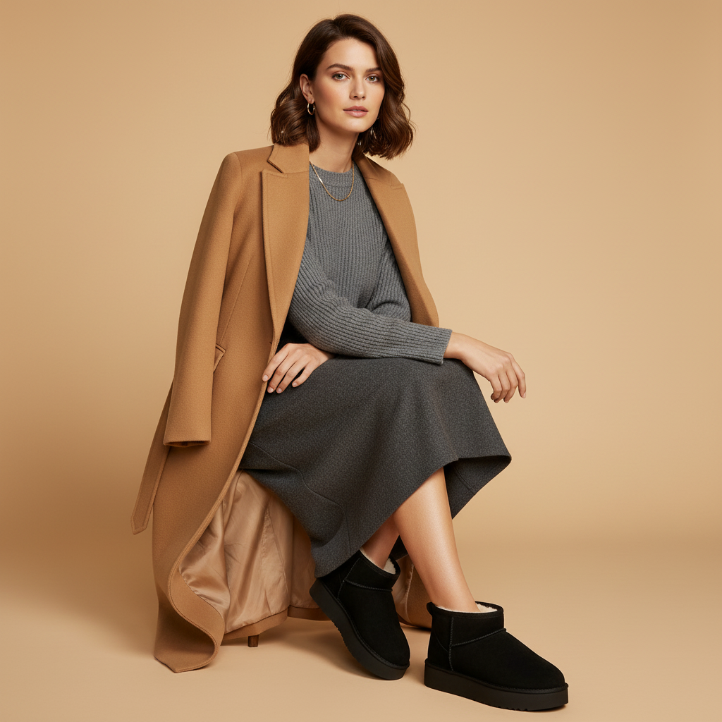 Photo 5 - Noir avec manteau gris