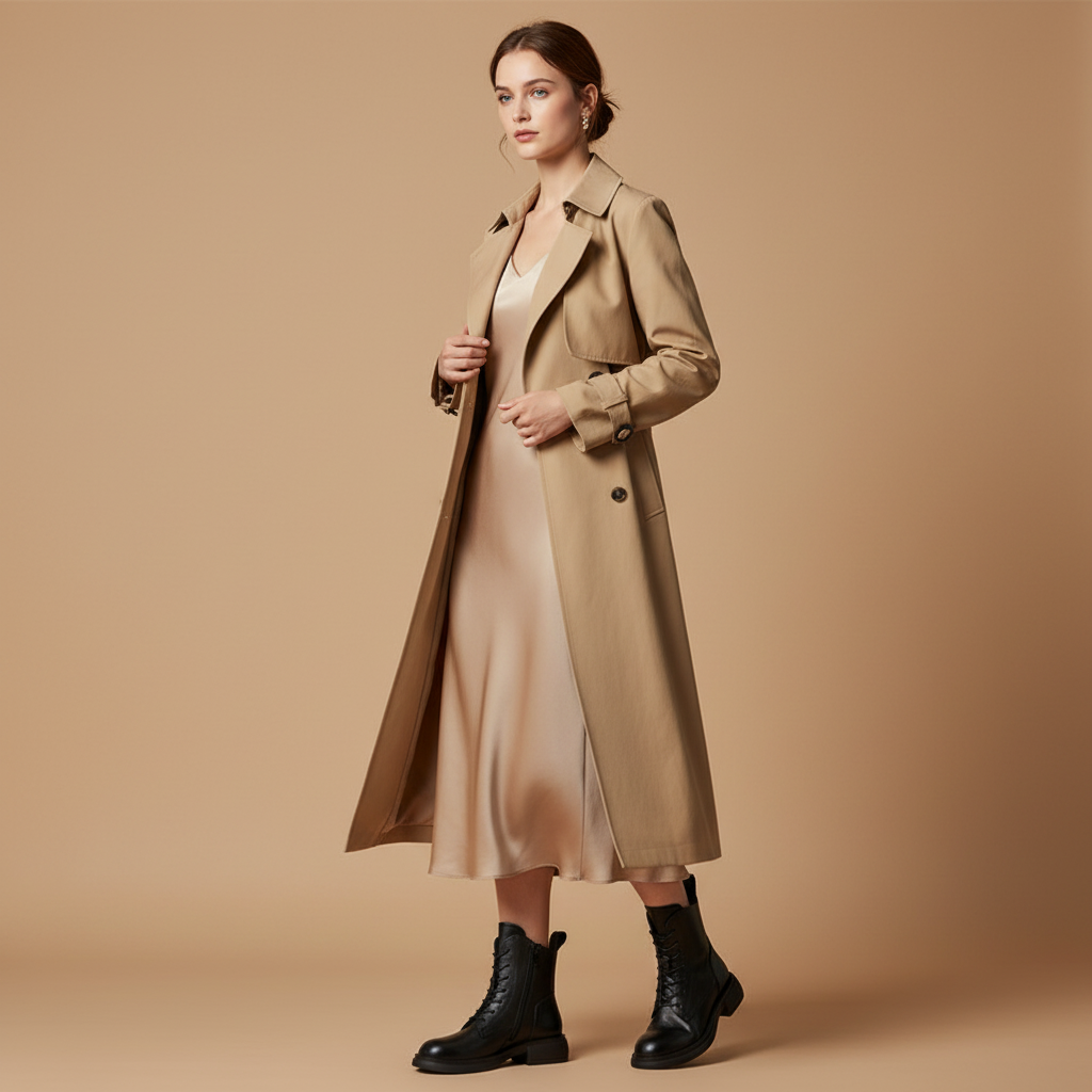 Photo 6 - Noir avec trench beige