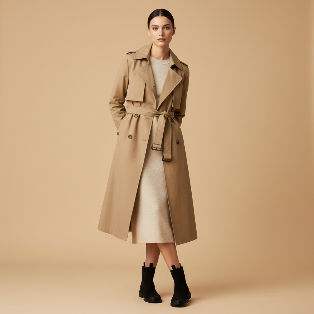 Photo 6 - Noir avec trench beige