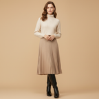 Photo 7 - Avec jupe midi beige