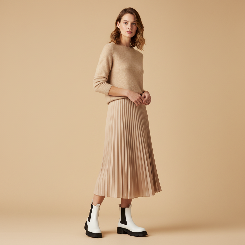 Photo 8 - Blanc avec jupe midi