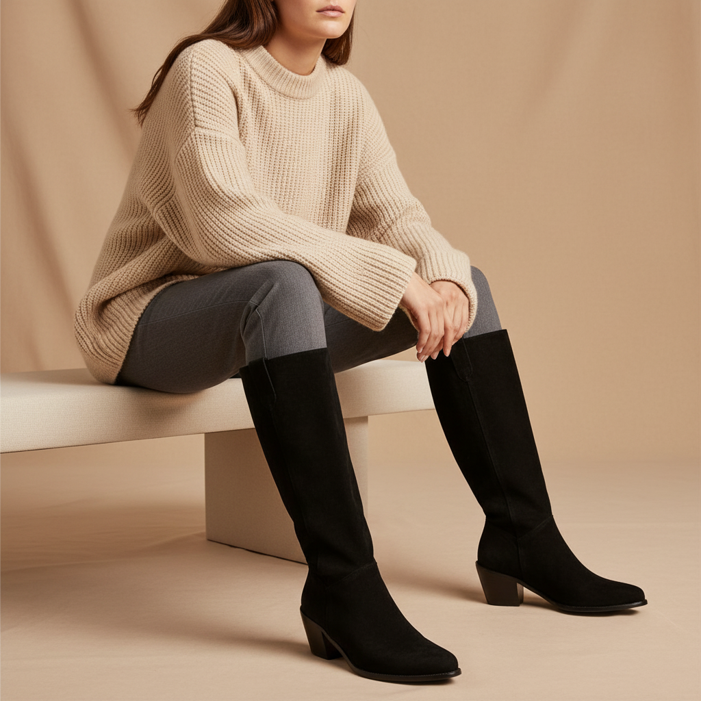 Photo 8 - Noir avec pull oversize