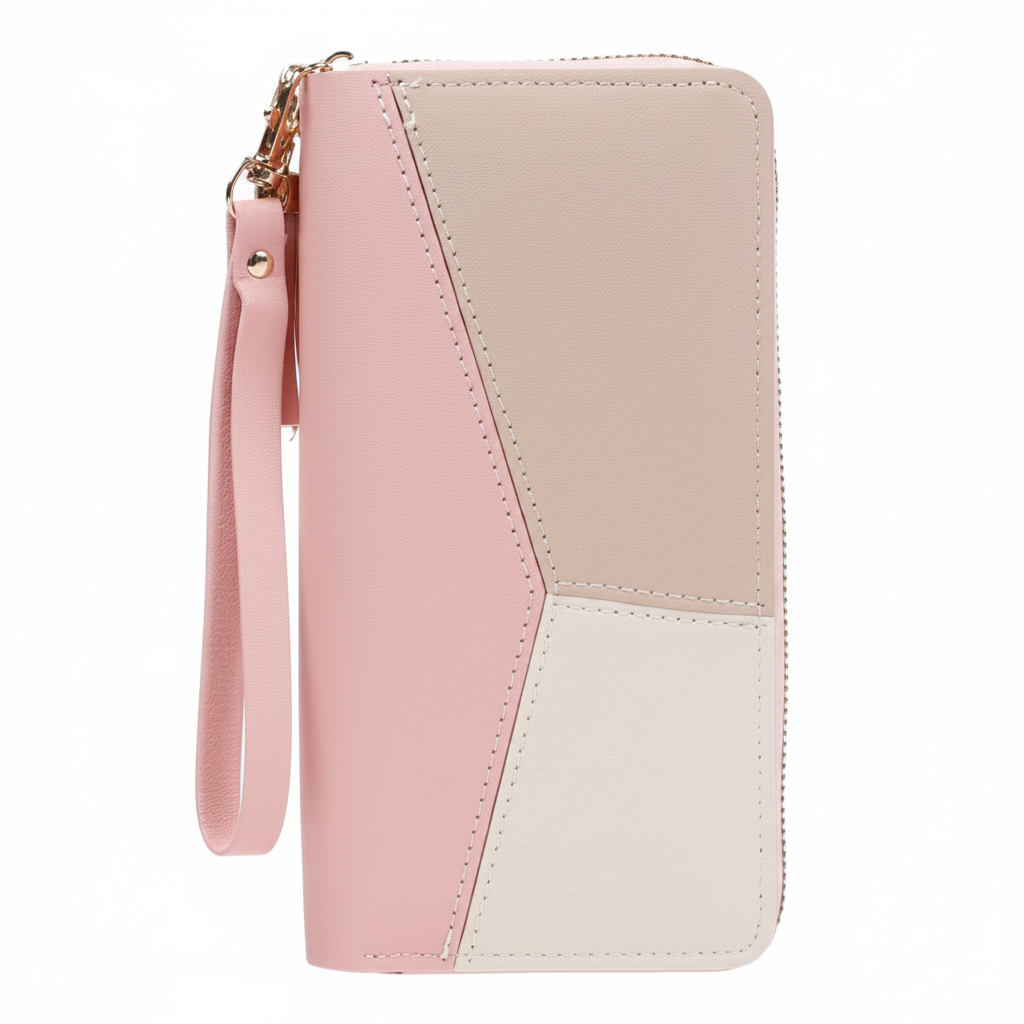 Portefeuille Rose fond blanc