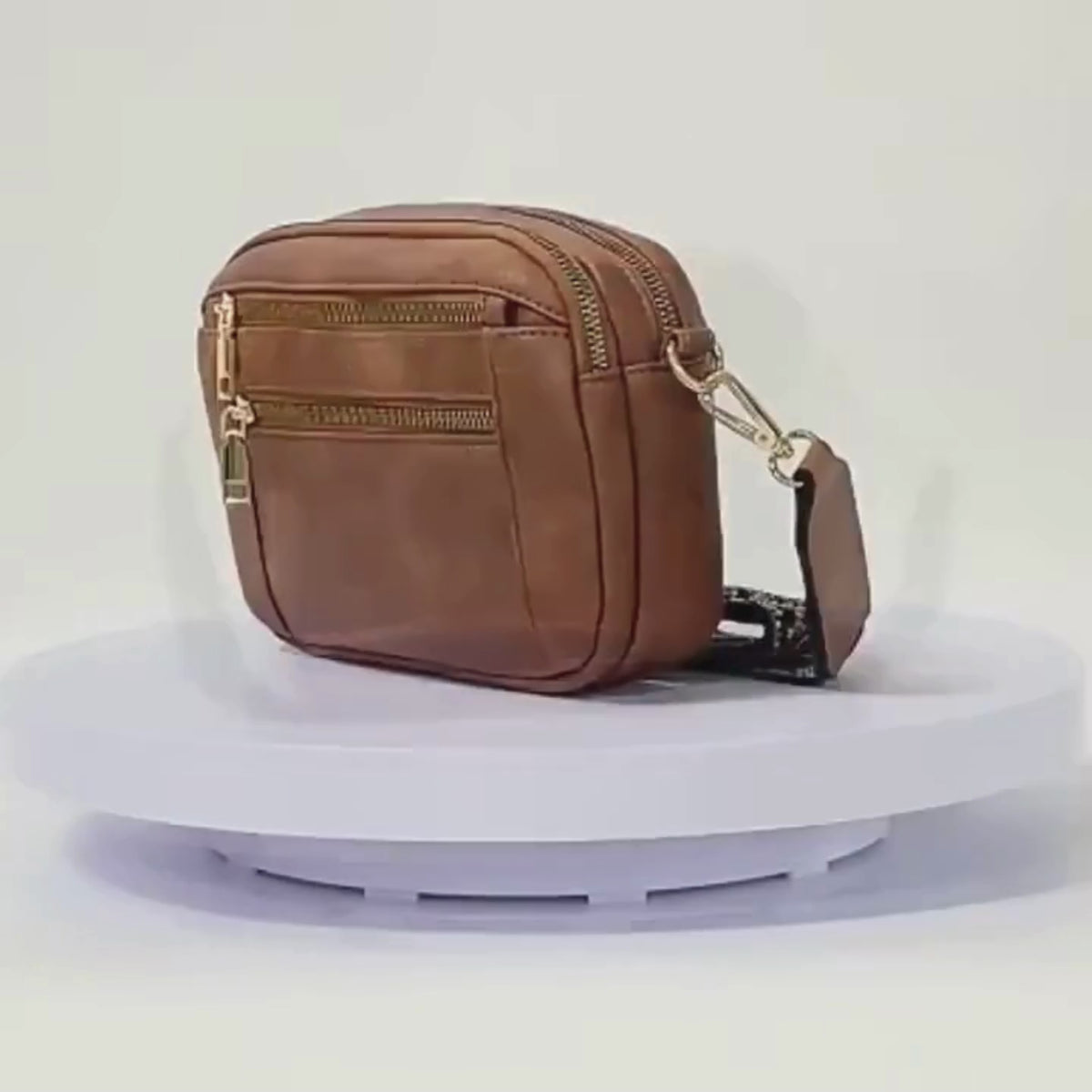 Sac bandoulière femme multipoche cuir souple - Anaïs