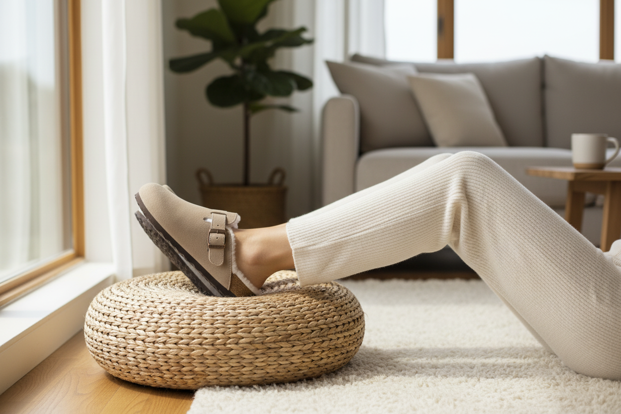 Sabots beige intérieur cosy