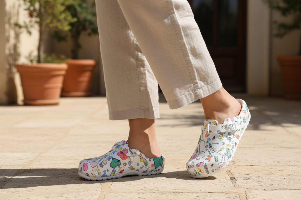 Sabots marron terrasse